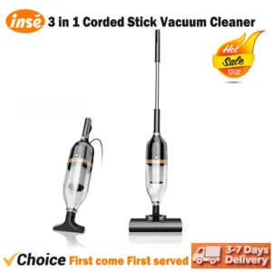 INSE R7/R6X/R3S Corded Vacuum Cleaner Handheld Stick Vacuum 600W Powerful 3 in1 Lightweight Vacuum Cleaners for Home Hard Floor Pet Hair
