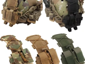 Tactical Helmet Pouch Battery Box Counterweight Pouch Remote Battery Helmet Accessory Storage Bag with Hook Loop for Fast Helmet