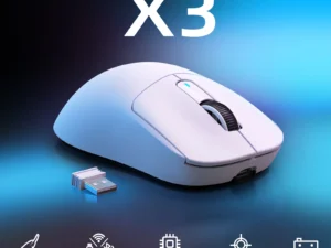 ATTACK SHARK X3 Wireless Gaming Mouse,49g Ergonomic PC Mouse,Triple Modes PAW3395 26K DPI Optical Sensor,Programmable Buttons