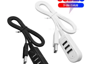 3 In 1 USB HUB Splitter Socket Multi-function USB Charger USB Port Hub High Speed Data Transfer For PC Laptop 30cm/120cm USB Hub