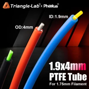 Trianglelab 1.9x4mm ID1.9mm OD4mm PTFE Tube Teflonto for Ender 3 Prusa L3 Voron 3D Bowden Extruder 1.75mm Filament Blue Red Blac