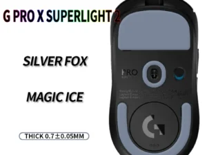 UnusualWaySports Mouse Skates Feet G Pro X Superlight 2 Cambered Surface PTFE Anti Collapse Magic Ice Black Silver Fox GPX2 GPW5