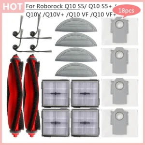 For Roborock Q10 S5 /Q10 S5+ /Q10V /Q10V+ /Q10 VF /Q10 VF+ Spare Parts Main Side Brush Dust Bag Hepa Filter Cloth Vacuum Cleaner