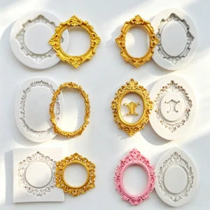 Photo Frame Mirror Silicone Mold Resin Tools Sugarcraft Cupcake Baking Mold Fondant Cake Decorating Tools