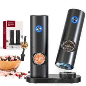 Electric Automatic Mill Pepper And Salt Grinder With LED Light Adjustable Coarseness Partner Manufacturers