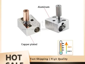 Ender 3 S1 Heater Block Sprite Extruder Heater Block Kit Bi-metal Heatbreak Copper Plated for Ender-3 S1 CR-10 Smart Pro