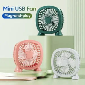 Portable Summer Mini Electric Fan For Home Office School Outdoor Camping Travel USB Direct Plug In Silent Handheld Desktop Fan