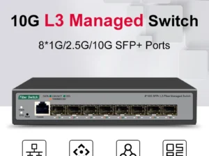 ONTi 8 10Gb SFP+ Ports L3 Managed Network Switch Support DHCP and Dynamic Routing Support VLAN Division and Port Aggregation