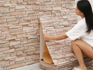 3D Self-Adhesive Wallpaper 70cm*1/5/10m Continuous Waterproof Brick Wall Stickers Living Room Bedroom Children's Room Home Decor