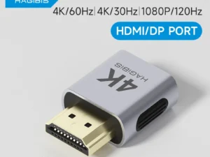 Hagibis 4K HDMI Dummy Plug DisplayPort EDID Emulator Plug Headless Adapter Virtual Display Emulator 4K@60Hz 2K@60Hz 1080P@120Hz