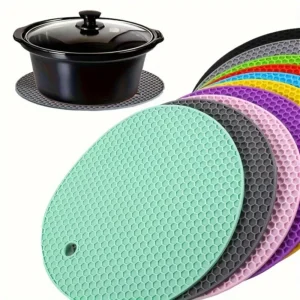 3 Pack Silicone Trivet Pot Mats - Heat Resistant Pot Holders for Hot Pans Pots Table Countertop Spoon Rest Coaster