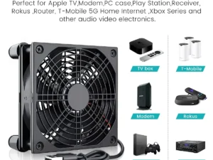 LDPCSJ USB Powered 120mm PC Case Fan 5V Silent Chassis Cooler for Router TV Cat with Cooling Screws And Protective Net 12cm