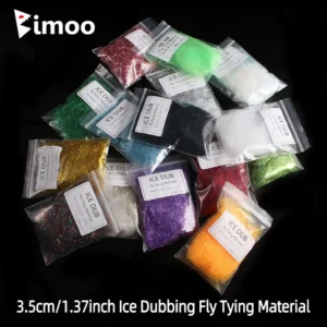 1Pack 3.5cm Ice Dubbing Fly Tying Material Nymph Scuds Dub Ice Wing Fiber Thorax Material Flash Sparkle Add Blending Material