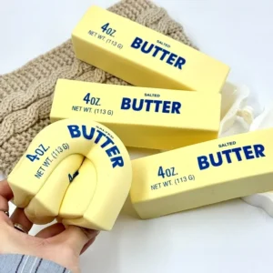 3-Piece/2-Piece/1-Piece Set of Ultra-Soft Butter-Shaped Slow-Rebound Sensory Toys, Sticky Butter Stick Squeeze Toys, Realistic F