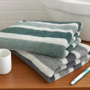 1-pack thick bath towel, strong water absorption and quick drying, non shedding, durable - very suitable for families, beaches,