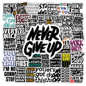 Inspirational Phrases Stickers Positive Energy Mindset DIY Gift Decal for Laptop Phone Scrapbook Bottles Graffiti Waterproof