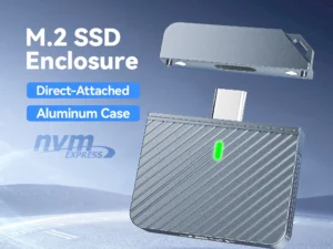 JEYI 2230 M.2 NVMe SSD Enclosure-USB 3.2 (10Gbps)Aluminum Enclosure with Magnetic Protective Cover,Direct-plug Design,TYPE-C