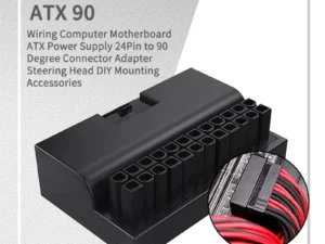TEUCER ATX 90 degree 24pin Power Plug Adapter Mainboard Power Connectors Modular Insulated power cord