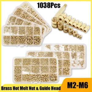 Brass Insert Nut Heat Set Soldering Iron Tip for 3D Printer Plastic Case Soldering Copper Hot Melt Insert Nut M2 2.5 M3 M4 M5 M6
