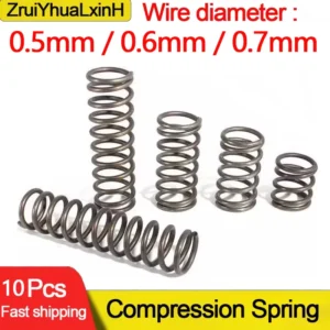 10Pcs/Lot 0.5mm/0.6mm/0.7mm Micro Small Compression Spring OD 4-12mm Length 5mm to 50mm Surgical Tools&Electronics Repair