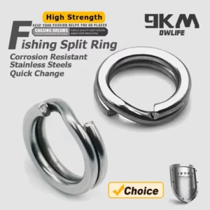 Split Rings Fishing 30~200Pcs Stainless Steel Flattened Fishing Lure Ring Heavy Duty Saltwater Terminal Tackle Fishing Connector