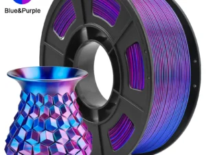 Silk PLA Filament 1.75mm Dual Color Blue Purple, 3D Printer Filament , 250g Spool(0.55lbs) Fits for Most FDM 3D Printers