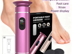 Aluminum Alloy Electric Foot Grinder For Feet - Dual Power Type-C/Battery, Callus & Dead Skin Remover Pedicure Tool
