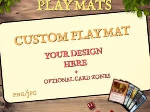 Custom TCG Playmat 24"X14" Personalized Play Mat Custom Board Game Mats With Zones MTG Tabletop Accessories Trading Card Games