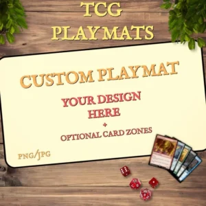Custom TCG Playmat 24"X14" Personalized Play Mat Custom Board Game Mats With Zones MTG Tabletop Accessories Trading Card Games