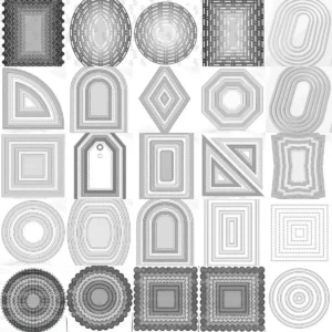Shape Frame Series Metal Cutting Dies DIY Card Scrapbook Embossed Paper Album Craft Supplies Template Decoration 1-3$ Clearance