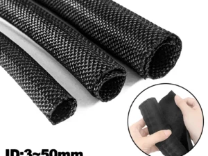 Cable Sleeve Self Closing PET Braided Expandable Auto Line Management Overlaps Flexible Loom Split Pipe Tube Wire Wrap Protect