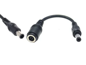 DC jack 6.5*4.4 / 6.0*4.4 Female to 5.5*2.5 mm Male Blue DC Power Charger Adapter 90 / 180 degrees for Laptop Notebook