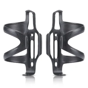 HUALONG Carbon Side Load Bicycle Water Bottle Cage Mountain Road Bike Water Bottle Holder, Matte Black, Weight (22±2g)