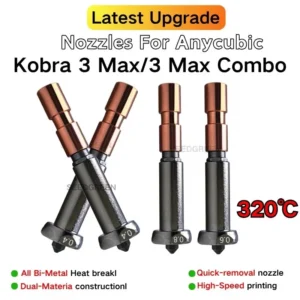 Newly Upgraded Nozzle For Anycubic Kobra 3 Max throat Kobra 3 Max Combo Nozzle 0.4mm 0.6mm 0.8mm Fast Heating