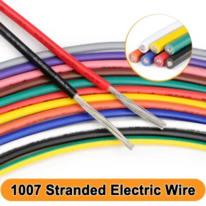 12Colors 1007 Stranded Electric Wire 5/10M 30/28/26/24/22/20/18/16AWG PVC Insulated Tinned Plating Copper Cable for DIY LED Line