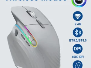 Multi-Device Wireless Mouse Bluetooth 5.0 & 3.0 Mouse 2.4G Wireless Portable Optical Mouse Ergonomic Right Hand Computer Mice