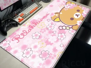 Kawaii Game Rubber Mat Cute Mousepad Non-slip Table Mat Anime Pink Rilakkuma Office Computer Accessories Speed Desktop Mouse Pad