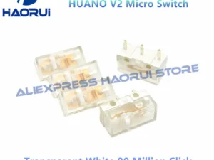 10Pcs-1Pcs New Models HUANO V2 Transparent White Micro Switch 80 Million Click lifespan Game mouse left right button Switches