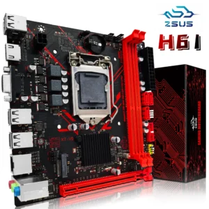 ZSUS H61 Motherboard LGA 1155 Desktop Motherboards Support DDR3 RAM With NVME M.2 Interface USB2.0 SATA2.0