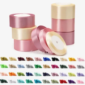 Satin Ribbon 25yards 6mm - 50mm Sash Gift Wrap Bow Handmade DIY Craft Halloween Christmas Wedding Birthday Party Decoration