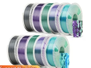 SUNLU 10KG Silk PLA Plus Dual Colors Filament 1KG 1.75mm Pla+ Rabinbow Dual Colors Neatly Wound 3D Filament for 3D Printer