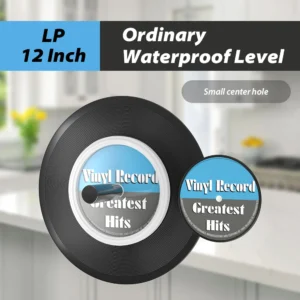 LP Vinyl Record Cleaner Clamp Vinyl Record Label Saver Protector Waterproof Clean Tool With Handle Use For 7-12 Inch EPs LPs