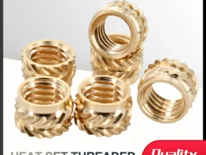 100-300Pcs M2 M2.5 M3 M4 M5 M6 M8 Heat Set Threaded Insert Brass Nut Hot Melt Knurled Inserts Double Twill Embedment Copper Nuts