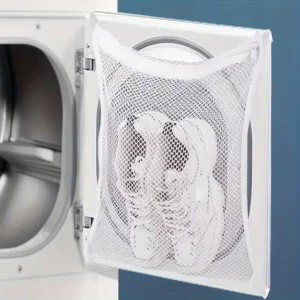 Reusable Sneaker Dryer & Washer Bag, Honeycomb Mesh with Zipper & Strap, Elastic Adjuster for Most Dryer Doors, Easy To Install