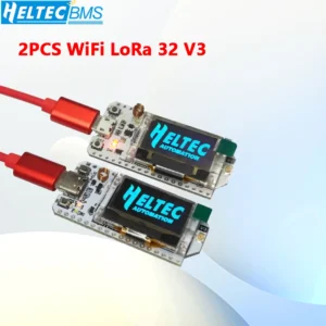 2PCS IOT 433-510 868MHz-928MHz SX1276 ESP32 LoRa 0.96 Inch Blue OLED Display WIFI Lora 32 V3 Development Board for Arduino 2PCS