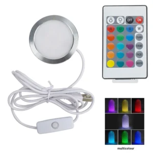 For Bambu Lab LED Lamp Kit 001 Warm White DC 5V 3W RGB For Bambu Lab 3D Printer Parts Official Bambu Lab Accessories with Remote