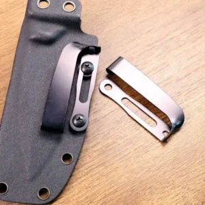 Black/Stonewashed Slotted Clip Belt Loop Buckle Clamp for Kydex Pouch Sheath Holster With Assemble Screws