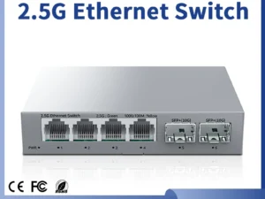 HORACO 2.5Gb Switch 2.5GBASE-T 4 Port 2.5G RJ45 with 2 Port 10G SFP+ Fanless Unmanaged Plug and Play Network Switch