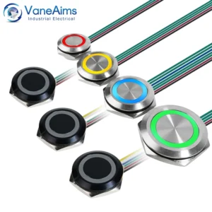 Ultra Short Push Button Switch Waterproof 19/22/25/30mm 12v 220v led light Momentary Self-reset Wiring Buttons without fixation