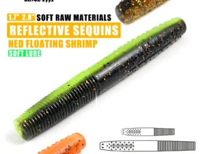 SAMOLLA Floating Worms Bass Fishing Lure Soft Plastic Artificial Bait Ned Wacky Rig Tpe Floating Weightless Leurre Souple Wobble